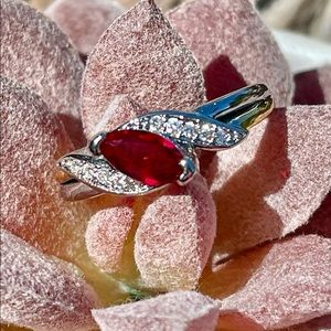 LC Ruby set in Sterling Silver